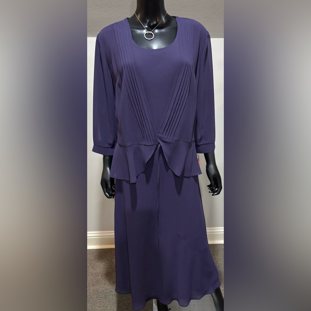 Studio 1 Purple Two Piece Jacket Maxi Tank Dress New NWT 14
